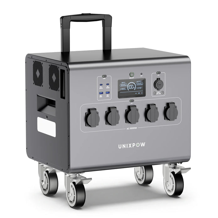 6000W Solar Generator for Commercial Use | 6kWh LiFePO₄ with 6000W MPPT