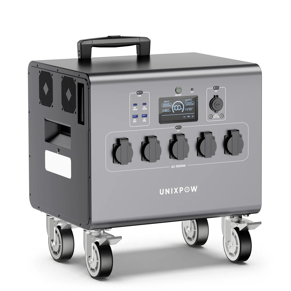 6000W Solar Generator for Commercial Use | 6kWh LiFePO₄ with 6000W MPPT