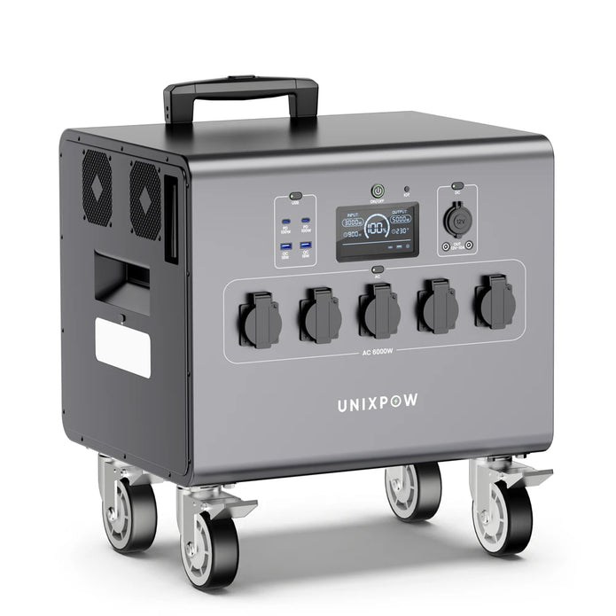 6000W Solar Generator for Commercial Use | 6kWh LiFePO₄ with 6000W MPPT