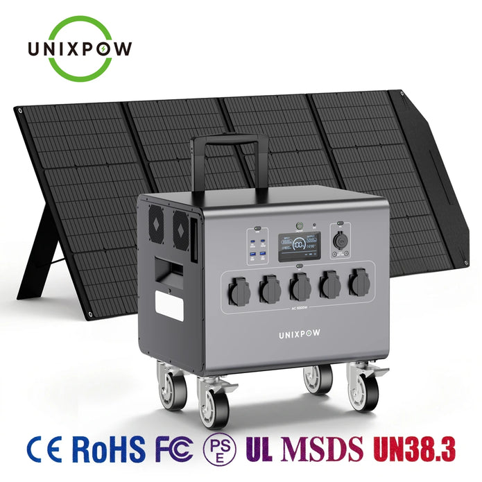6000W Solar Generator for Commercial Use | 6kWh LiFePO₄ with 6000W MPPT