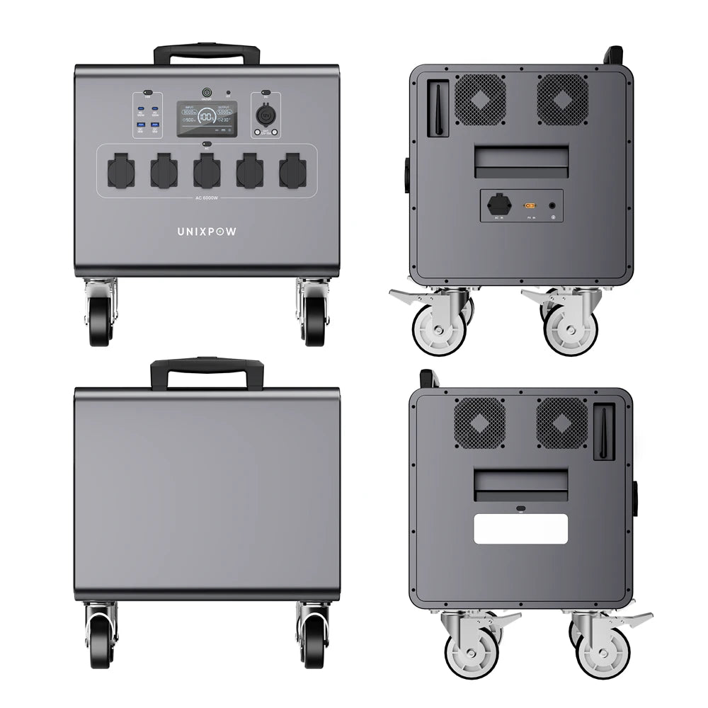6000W Solar Generator for Commercial Use | 6kWh LiFePO₄ with 6000W MPPT
