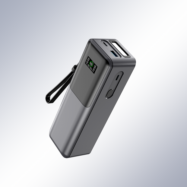 UNIX UN-003A Power Bank, 165W PD High-Capacity Camping Light Laptop Power Pack 27000mAh Portable Power Pack with Built-in Cable and Digital Display