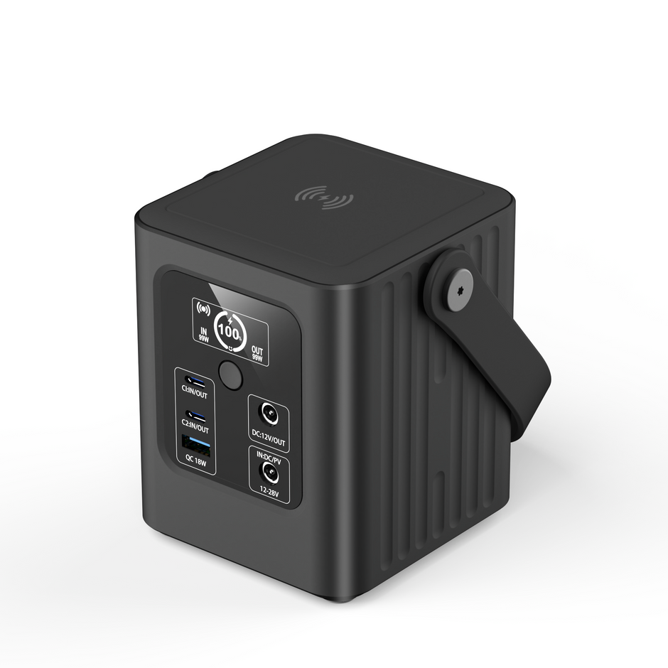 UNIX UN-007A 移动电源站，30000mAh 96Wh 便携式移动电源，支持太阳能充电、PD 100W 磷酸铁锂电池无线充电