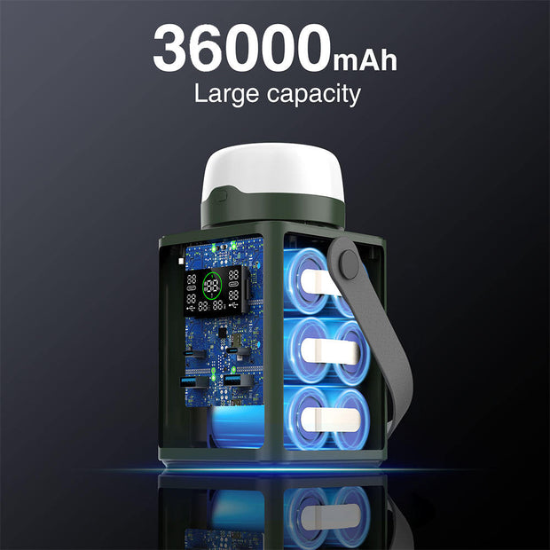 UNIX PD-A100F Power Bank Station LED flashlight desk lamp USB fast charger C-type fast charger indoor outdoor emergency light 100W 36000mAh portable power bank