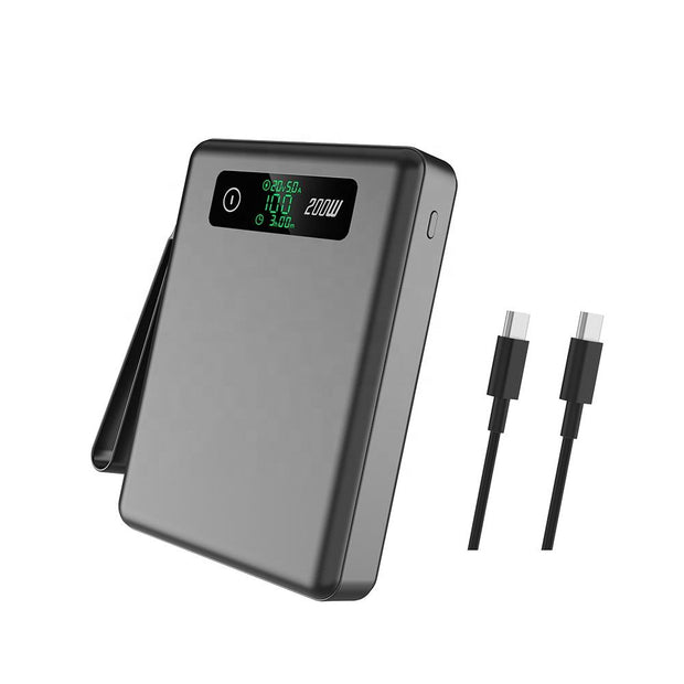 UNIX PD-200LS Power Bank, Fast Charging Emergency Battery Power Pack with LCD Display LED Light USB-C Type 200W Laptop Phone Charger