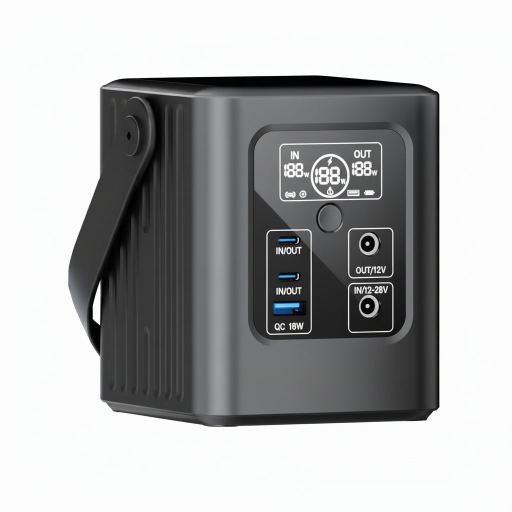 LiFePO4 Power Bank with Solar Charging — 96Wh, 100W USB-C, Wireless,  Airline Safe