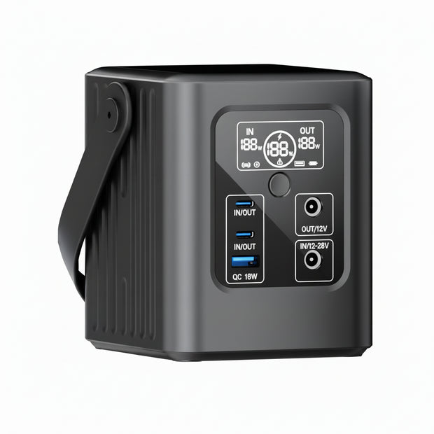 LiFePO4 Power Bank with Solar Charging — 96Wh, 100W USB-C, Wireless,  Airline Safe